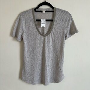 J.crew || T-shirt sandy beige with beaded neckline size XS